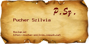 Pucher Szilvia névjegykártya